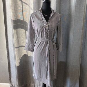 Mlle Gabrielle Monochrome Striped Dress